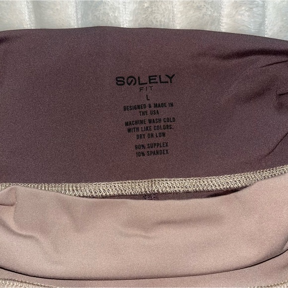 Solely Fit Brown Two-Tone Leggings • Large - Picture 8 of 10